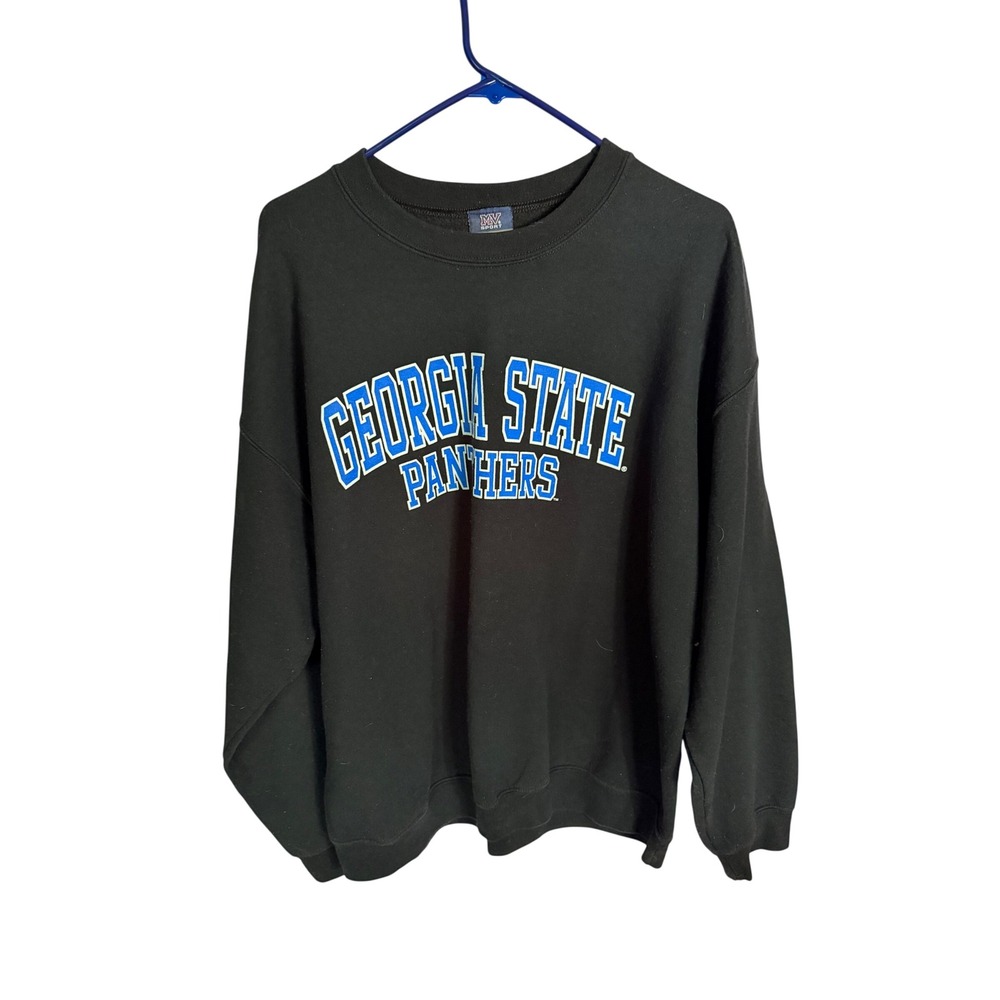 MV Sport Georgia State Panthers Sweatshirt XL Black Crewneck NCAA‎ Fleece GSU